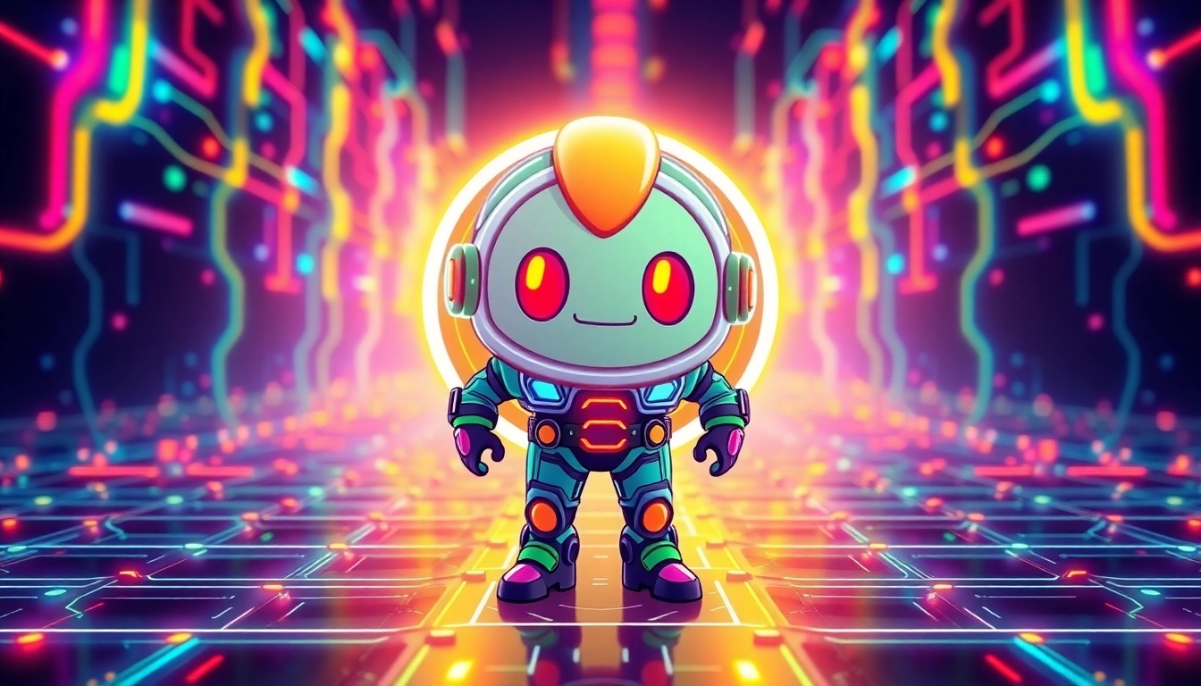 Solana Meme Coin activation scene with a lively coin mascot on blockchain, highlighting digital